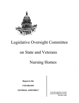 Legislative Oversight Committee on State and Veterans Nursing Homes