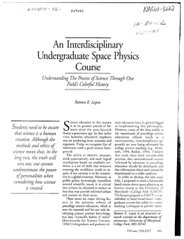Undergraduate Space Physics Course
