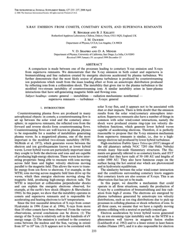 1. INTRODUCTION Solar X-Ray Ñux, and It Appears Not to Be Associated with Dust Or Dust Impacts