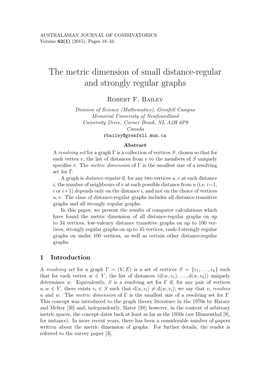 The Metric Dimension of Small Distance-Regular and Strongly Regular Graphs