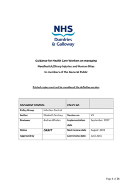 Management of Needlstick Injuries in The[...]