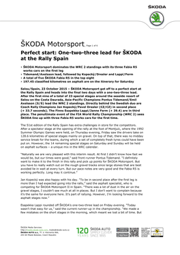 ŠKODA Motorsport, Page 1 of 6