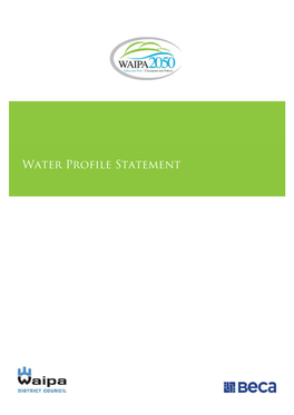 Water Supply Infrastructure