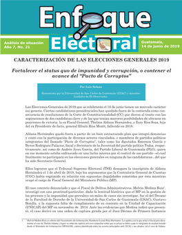 Caracterización De Las Elecciones Generales 2019