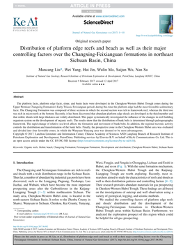 Distribution of Platform Edge Reefs and Beach As Well As Their Major Controlling Factors Over the Changxing-Feixianguan Formations in Northeast Sichuan Basin, China