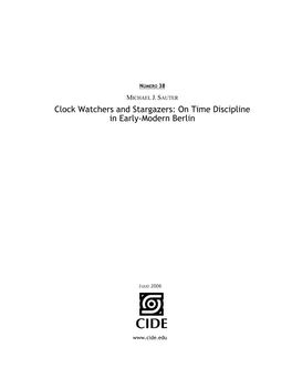 Clock Watchers and Stargazers: on Time Discipline in Early-Modern Berlin