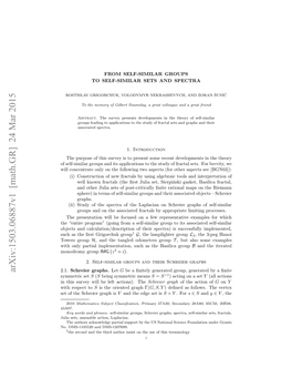 From Self-Similar Groups to Self-Similar Sets and Spectra