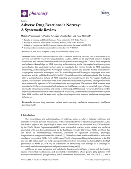 Adverse Drug Reactions in Norway: a Systematic Review
