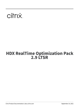 HDX Realtime Optimization Pack 2.9 LTSR