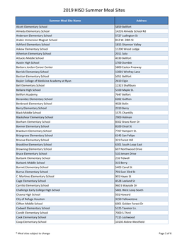 Operating Sites Summer SY 19 Comm Plan