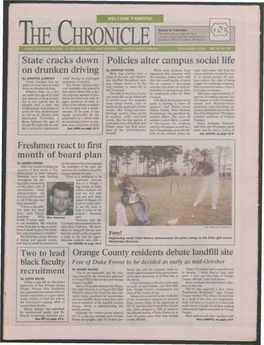 THE CHRONICLE Travels to UNC for a Match