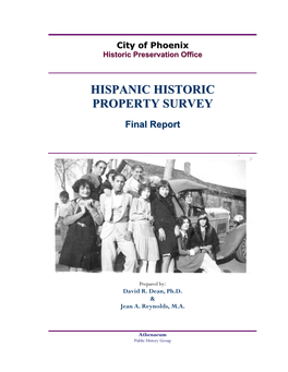 Hispanic Historic Property Survey I