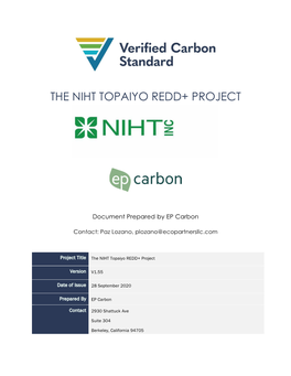 The Niht Topaiyo Redd+ Project