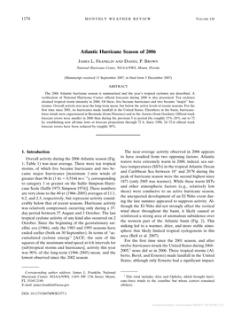 Atlantic Hurricane Season of 2006