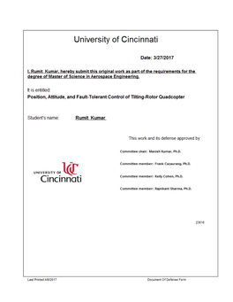 Position, Attitude, and Fault-Tolerant Control of Tilting-Rotor Quadcopter