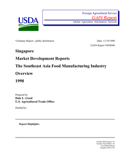 GAIN Report Global Agriculture Information Network