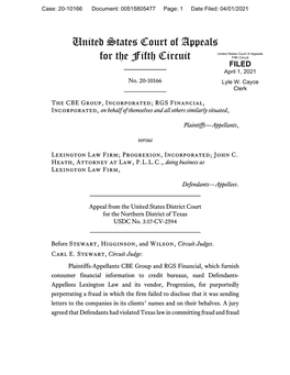 United States Court of Appeals for the Fifth Circuit Fifth Circuit FILED April 1, 2021