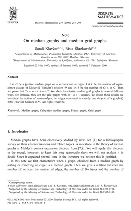 On Median Graphs and Median Grid Graphs