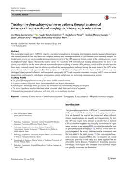 Tracking the Glossopharyngeal Nerve Pathway Through Anatomical References in Cross-Sectional Imaging Techniques: a Pictorial Review