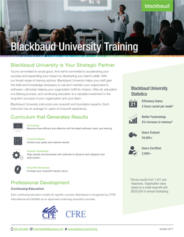 Blackbaud University Training