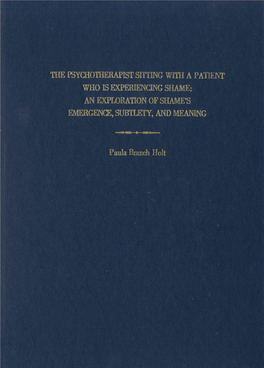 The Psychotherapist Sitting with a Patient Who Is Experiencing Shame: an Exploration of Shame's Emergence, Subtlety, and Meaning