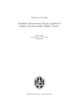 Arakelov Intersection Theory Applied to Torsors of Semi-Stable Elliptic Curves