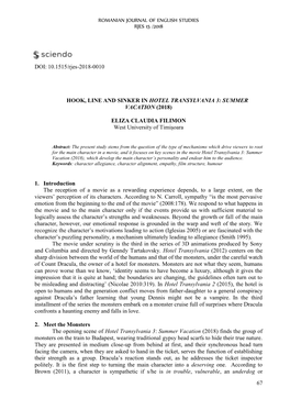 Romanian Journal of English Studies Rjes 15 /2018 67 Doi