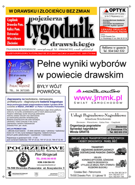 Pe³ne Wyniki Wyborów W Powiecie Drawskim