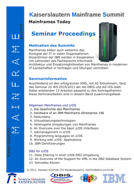 Seminar Zum Mainframe Summit