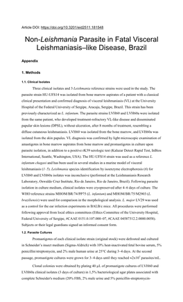 Non-Leishmania Parasite in Fatal Visceral Leishmaniasis–Like Disease, Brazil