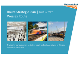 Route Strategic Plan | 2019 to 2027 Wessex Route