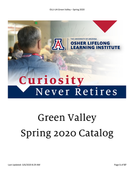 Green Valley Spring 2020 Catalog