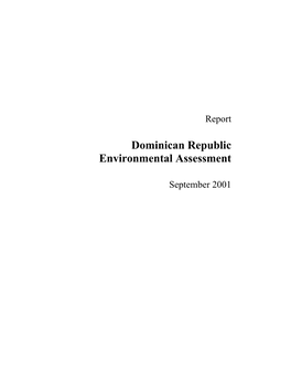 Dominican Republic Environmental Assessment