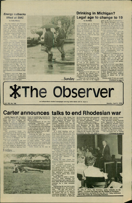 Carter Announces Talks to End Rhodesian