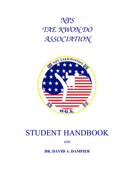 Nps Tae Kwon Do Association Student Handbook