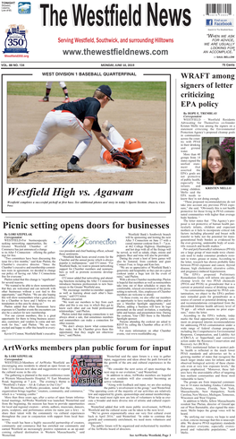 Westfield High Vs. Agawam EPA Needs to Know They’Re Not Doing Enough