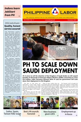 Ph to Scale Down Saudi Deployment