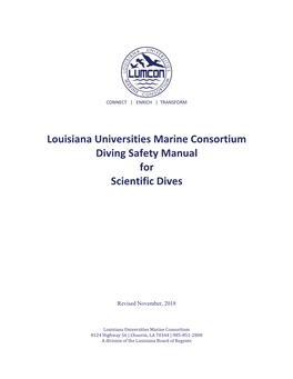 Scientific Diving Manual