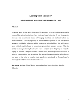 The Literature on Multinational Citizenship Is Wide-Ranging in Its Scope and Complicated in Its Depth, and the Significant