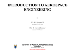 Introduction to Aerospace Engineering