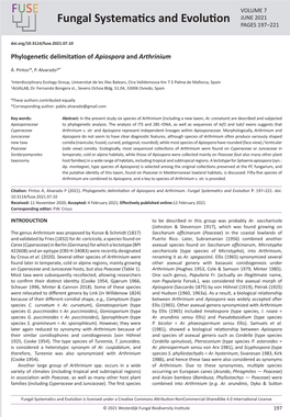 Phylogenetic Delimitation of &lt;I&gt;Apiospora&lt;/I&gt;