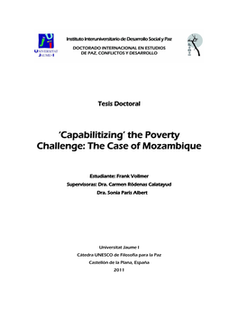 The Poverty Challenge: the Case of Mozambique