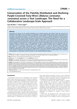 Conservation of the Patchily Distributed And