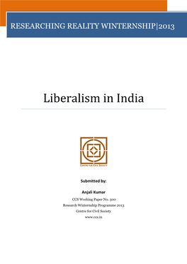 Liberalism in India