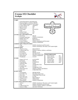 Cessna 152 Checklist Preflight