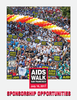 Sponsorship Opportunities Aids Walk San Francisco