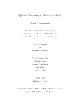 Exploits in Concurrency for Boolean Satisfiability