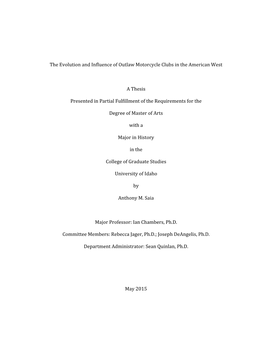 The Evolution and Influence of Outlaw Motorcycle Clubs in the American West