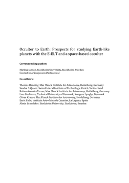 Prospects for Studying Earth-Like Planets with the E-ELT and a Space-Based Occulter