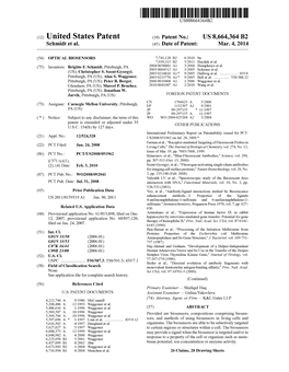 (12) United States Patent (10) Patent No.: US 8,664,364 B2 Schmidt Et Al